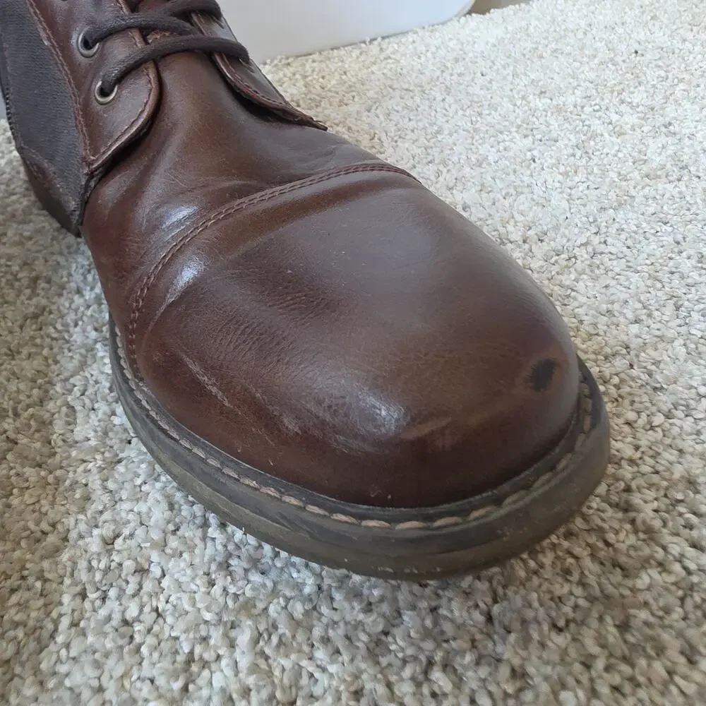Sonoma Ortholite Eco Dress Boots Mens Brown Faux Leather Size 13 M